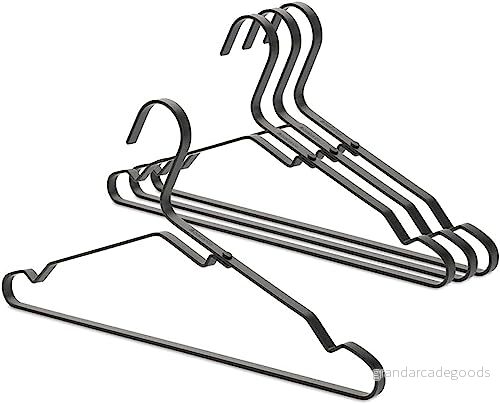 Brabantia Aluminium Kleiderbügel, Klädhängare (4 Pack), Black 8710755118647