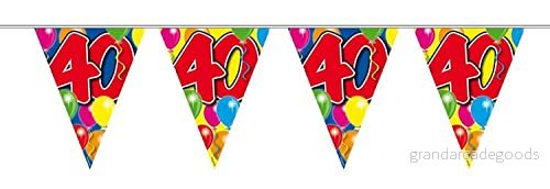 Folat 40 års kransballonger 10 meter 8714572045469