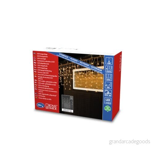 Konstsmide Christmas LED ljusgardin Frysande Regn varmvit transp. 5m 7318306721035