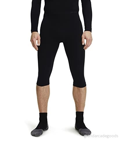 FALKE Varma funktionella byxor för män, funktionellt garn, svart, blå, ventilerande underkläder sport, varm, snabbtorkande milda till kalla temperaturer, 1 styck 4043874143929