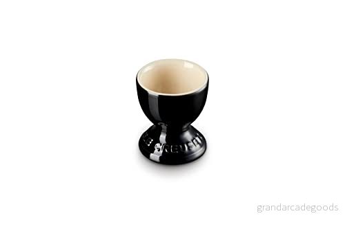 Le Creuset Stengods fotad äggkopp, 9 g, 5,3 x 5,9 cm, Black Onyx, 81702001400099 630870312448