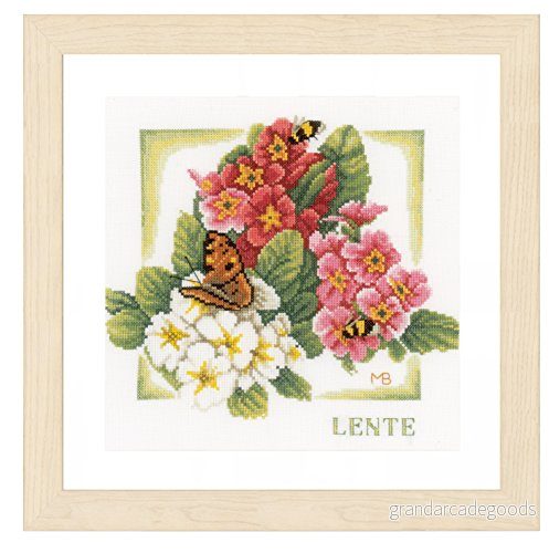 Lanarte siffertemönstrad vår räkningsmaterial korsstygspaket, bomull, flerfärgad, 25 x 0,3 cm 5413480511921