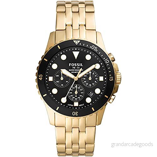 Fossil FB 01 herrklocka, kronografverk med armband i rostfritt stål eller läder 4064092055481