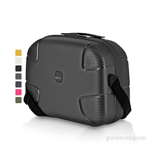 IMPACKT IP1 handbagage kosmetisk väska av återvunnet material med 6 års garanti; hållbart skönhetsfodral fästfunktion; 40 cm, 1,5 kg, 22 liter, Järngrå, Handgepäck, avslappnad 4027002081901