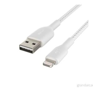 Belkin Boost Charge Lightning Braided Cable 1 Meter Vit 745883788736