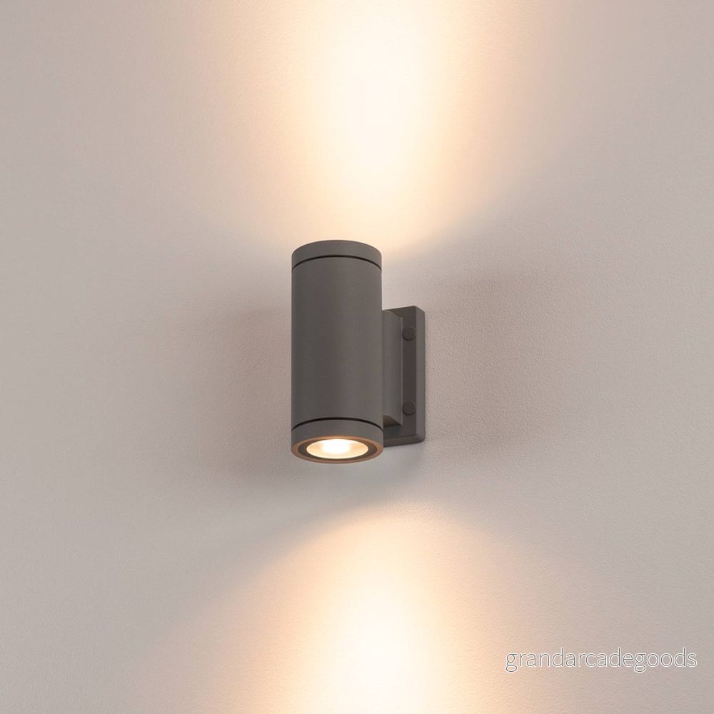 SLV vägglampa Myra, antracit, aluminium, bredd cm, upp/ner 4024163140324