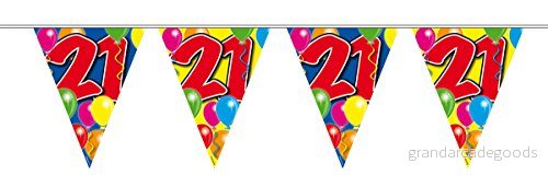 Folat 21 års kransballonger 10 meter 8714572045438