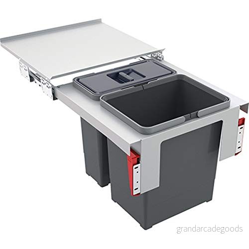 Franke Sorter Garbo 45 2 avfallsorter avfallshanterare avfallsuppsamlare grå, 41,2 x 39,9 36 cm 7612980660421