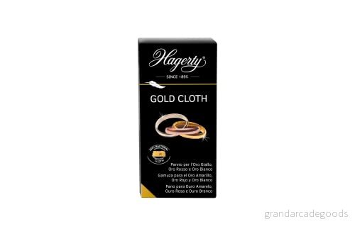 Hagerty Gold Cloth guldrengöringsduk 36 x 30 cm I Impregnerad av bomull för förnyad glans Effektiv smyckespoleringsduk gult guld roséguld vitguld 7610928091269