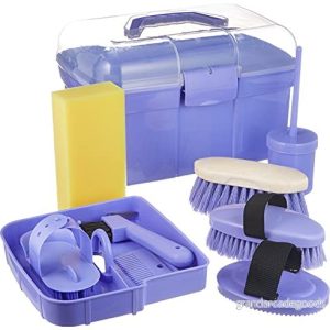 Kerbl Grooming box fylld för barn, lila (vårdkit hästar) 321765, 8 delar (förpackning om 1), polypropen 4018653020104