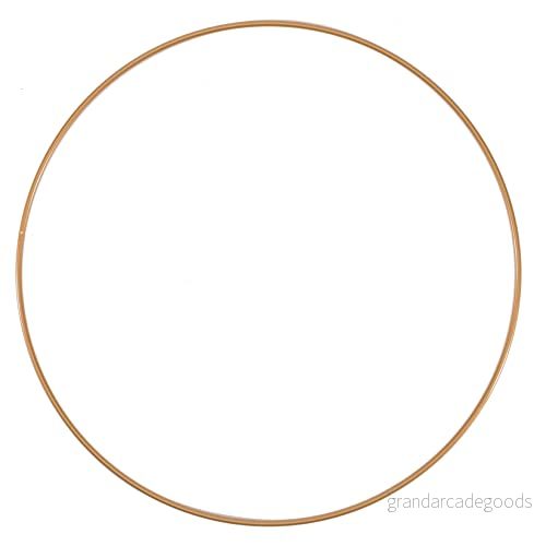 Vaessen Creative Metallring Ø 25 cm x 3 mm i Färgen Guld Stålring Cirkel Dekoring Metall för Pyssel, Torkade Blommor, Makramé, Drömfångare, Mobiler och Väggdekoration 8716052229918