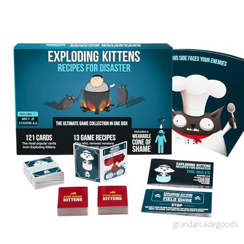 Exploding Kittens Recipes for Disaster Deluxe Game Set by Card Games Adults Teens & Kids Fun Family A Russian Roulette 852131006570