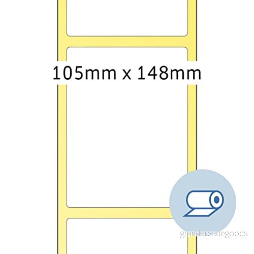 HERMA 4095 rulletiketter för termotransferskrivare (105 x 148,5 mm, papper, matt) självhäftande, permanenta termotransferetiketter på rulle, 1 000 etiketter, vit 4008705040952