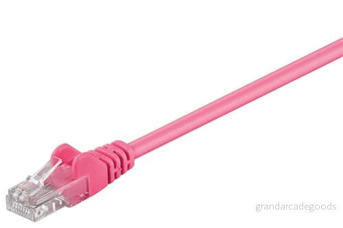 Goobay 95220 CAT 5e patchkabel, U/UTP, magenta, 10 m längd 4040849952203