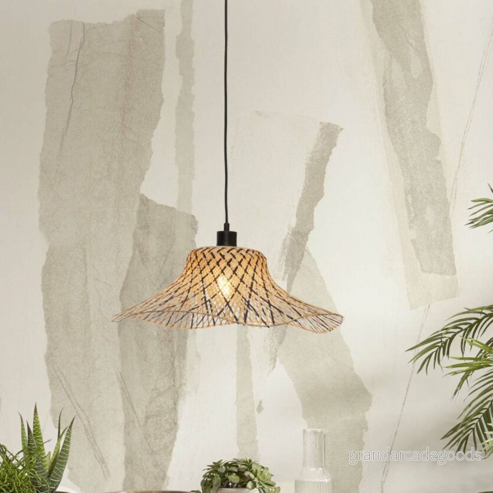 GOOD & MOJO Ibiza hängande lampa Ø 50 cm svart/natur 8716248090308 GOOD & MOJO Ibiza hängande lampa Ø 50 cm svart/natur 8716248090308