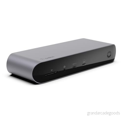 Belkin Thunderbolt 4 Dock Pro, kompatibel med en 8K bildskärm vid 30 Hz eller två 4K bildskärmar, 2 x port, HDMI 90 W PD, Ljud in/ut, docking station för MacBook XPS m.fl. 745883829293