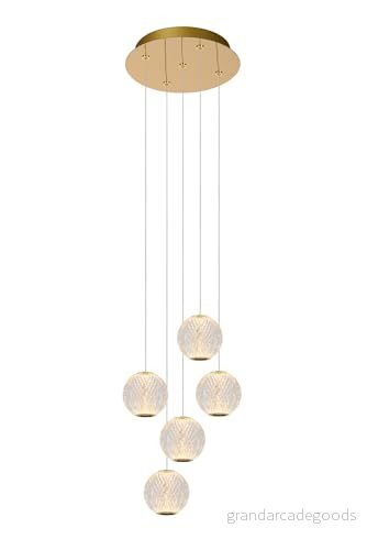 LUCIDE CINTRA - pendellampa Ø 32 cm LED dim. 5 x 4,7 W 2700K transparent 5411212134417