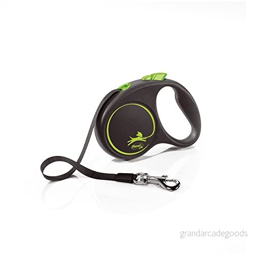 Flexi Black Design S leash 5 m 15 kg green 4000498033920
