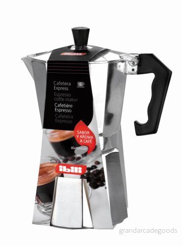 Ibili 610909 Cafetière Express 9 Tasses Bahía Fondue en aluminium 8411922431926