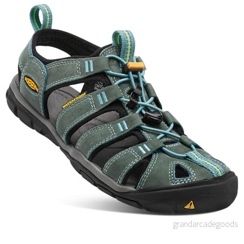 KEEN Clearwater Cnx dam Sandaler , Mineral Blue Yellow Leather, 41 EU 887194631742