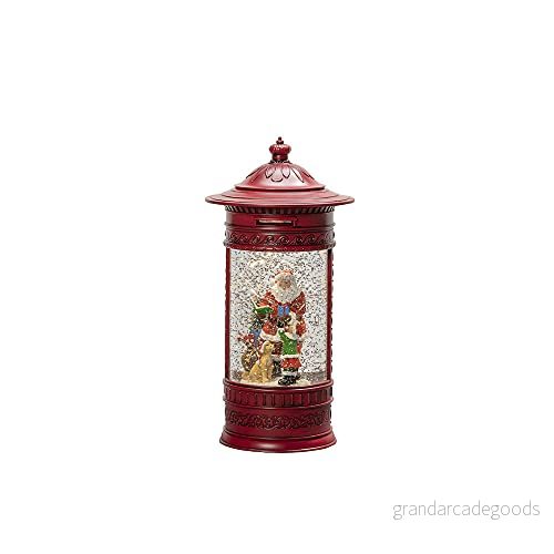 Konstsmide juldekorationer LED snöglob postlåda jultomte/inomhus, 5 timmars timer/batteridrift: 3 x AA 1,5 V (exkl.)/Vattenfylld jullykta 1 varmvita dioder 7318304267559