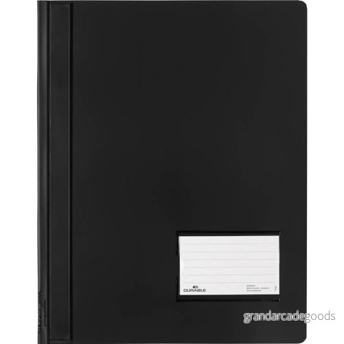 DURABLE 268001 Hunke & Jochheim snabbhäftapparat DURALUX®, genomskinlig folie, för A4 överdimensionerad, 280 x 332 mm, svart, 1 styck 4005546201597