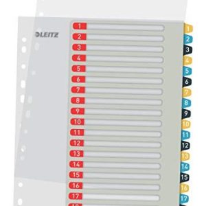 Leitz Cosy A4 Register för Utskrift 1 20, Rejäl och Slitstark, Flerfärgad, Serien, 12490000 4002432125135 Leitz Cosy A4 Register för Utskrift 1 20, Rejäl och Slitstark, Flerfärgad, Serien, 12490000 4002432125135