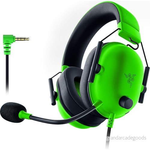 Razer BlackShark V2 X kabelanslutna Esports headset med flera plattformar (Triforce 50 mm drivrutiner, avancerad passiv brusreducering, 7.1 surroundljud, hyperklar kardioidmikrofon) Grön 8886419379522