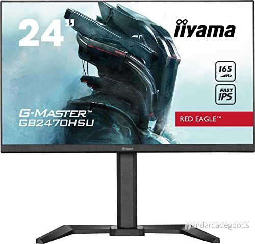 iiyama G MASTER Red Eagle GB2470HSU B5 60,5 cm 23,8 tum Fast IPS LED spelskärm full HD HDMI DP USB2.0 0,8 ms 165 Hz FreeSync premium höjdjustering pivot svart 4948570121397