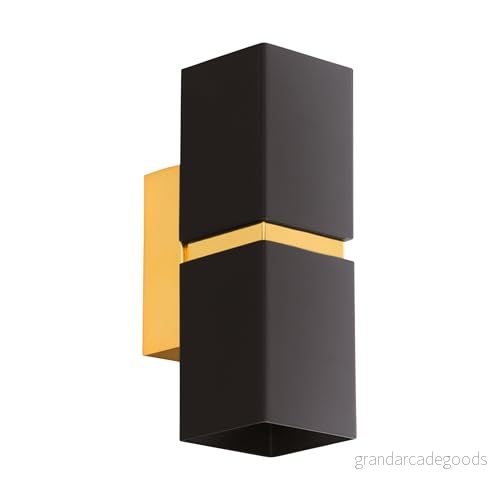 EGLO Passa Vägglampa – 2 Lampor – Svart/Guld – GU10 9002759953737 EGLO Passa Vägglampa – 2 Lampor – Svart/Guld – GU10 9002759953737