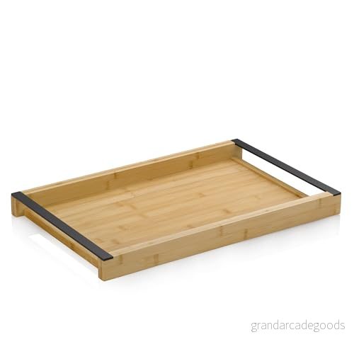 kela serveringsbricka Kiril, metall, ljusbrun, 54 cm x 34,5 4025457125973