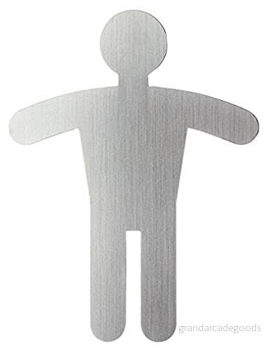 Durable 495123 symbolskylt "WC herr", silverfärgad 4005546401188