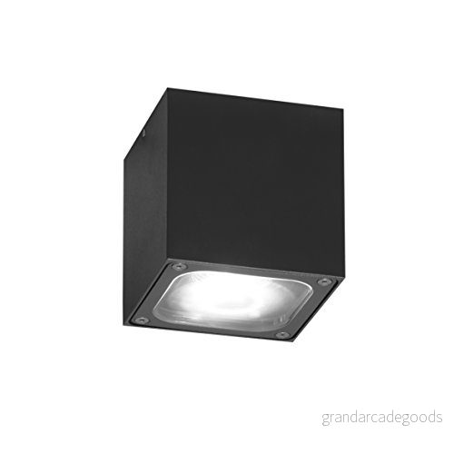 Konstsmide utomhus Cesena veranda tak eller takfot ljus/hög effekt 6 W LED/klar glaslins/IP54/aluminium/antracit, aluminium, antracit 7318307852370