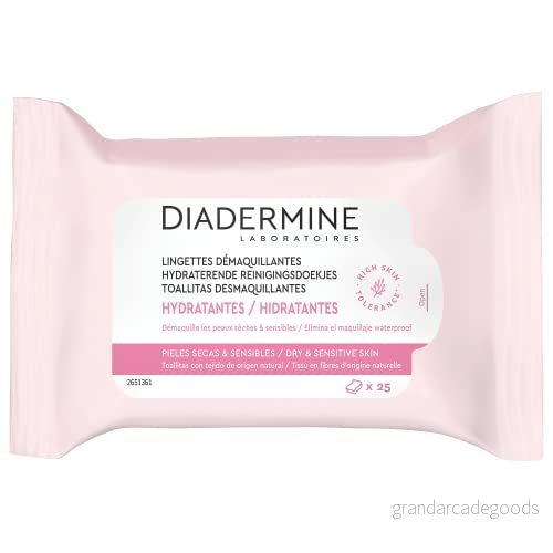 Diadermine Fuktgivande Rengöringsservetter Ansiktsrengöring 25 st 4015000503136