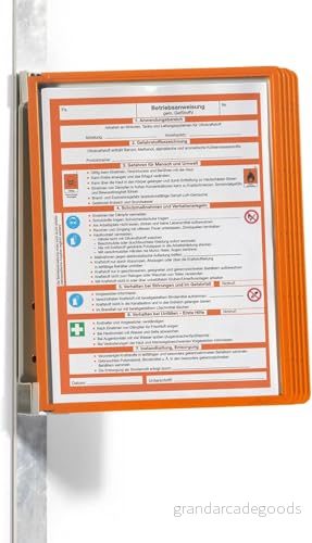 Durable 591409 blädderpanelställ Vario magnet wall 5 med orange A4 fickor 4005546987637