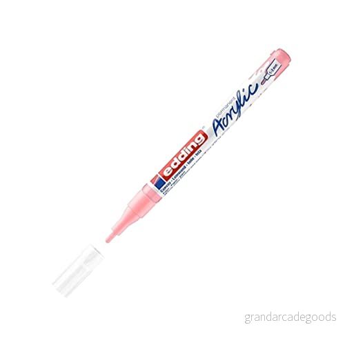 edding 5300 akrylmarker tunn klassisk malva 1 vattenfast akrylfärgmarker smal rund spets 5 10 mm akrylfärgpennor för teckning på duk, konstpapper och trä akrylmarkers stenar 4057305027733