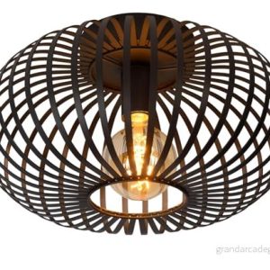 Lucide Manuela taklampa med bur, Ø 40 cm, svart 5411212782342 Lucide Manuela taklampa med bur, Ø 40 cm, svart 5411212782342