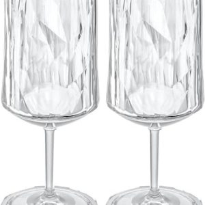 koziol Superglas Club No. 4, 2 pack, 300 ml, vin & aperitifglas med fot i kristallklar plast, lyxigt, okrossbart, återanvändbart, för fest och camping 4002942543863 koziol Superglas Club No. 4, 2 pack, 300 ml, vin & aperitifglas med fot i kristallklar plast, lyxigt, okrossbart, återanvändbart, för fest och camping 4002942543863