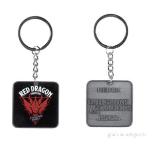 Konix Dungeons & Dragons nyckelring, design ”Röd drake”, svart, Einheitsgröße 3328170294294