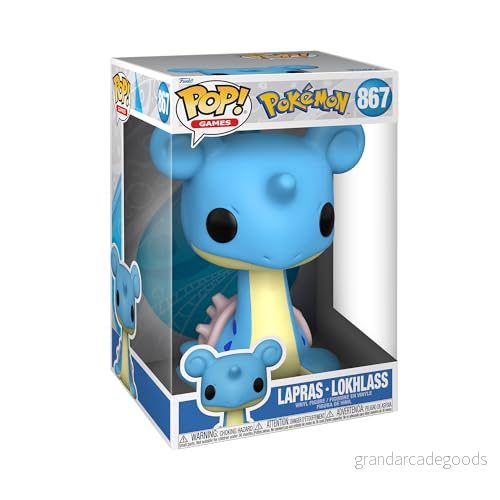 Funko POP! Jumbo: Pokemon Lapras lokhlass vinyl samlarfigur presentidé officiella varor leksak för barn och vuxna videospelfans modellfigur samlare 889698742269