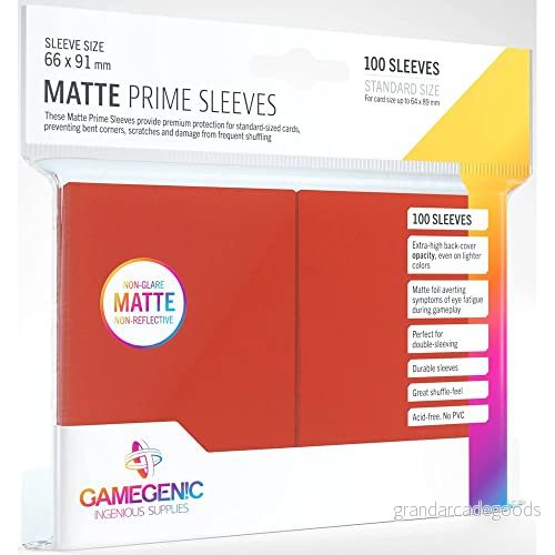 Gamegenic GGS11027ML Matte Prime Sleeves (100 Pack), Red 4251715402375