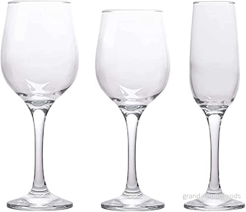 alpina glas set 12 delar rödvin/vitt vin/champagne glasset 8711252232386