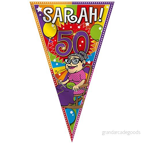 Folat 50 år Sarah Blast Party Mega Flag 100x150 8714572224802