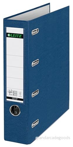 Leitz Spakbågesfil ryggbredd: 75 mm för A5 (148 x 210 mm) kapacitet: 1000 ark liggande blå 4002432300723