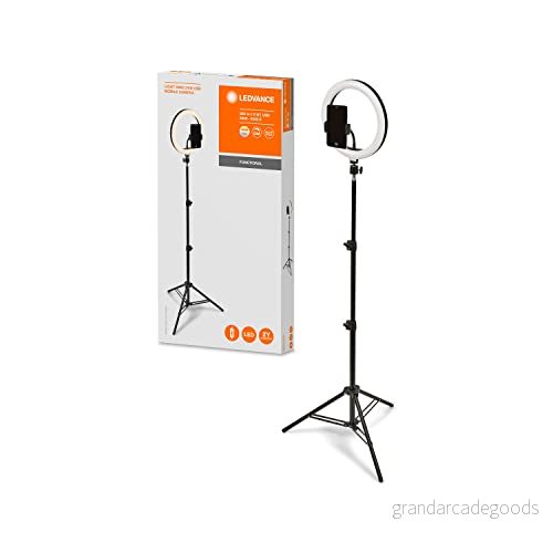 LEDVANCE LED Ringljus med stativ 2100mm USB anslutning, 120 lysdioder dimbara, 3000 5800k, 10W 400 500 Lm, 190mm , för mobiltelefon, smink, fotografering Bluetooth fjärrkontroll 4058075668515 LEDVANCE LED Ringljus med stativ 2100mm USB anslutning, 120 lysdioder dimbara, 3000 5800k, 10W 400 500 Lm, 190mm , för mobiltelefon, smink, fotografering Bluetooth fjärrkontroll 4058075668515
