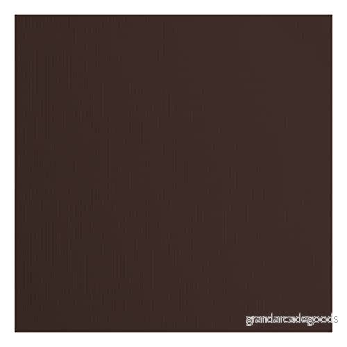 Vaessen Creative Florence cardstock papper, brun, 216 gram/m², kvadratisk, 30,5 x cm, 20 stycken, konsistens, för scrapbooking, korttillverkning, stansning och andra papperslådor 8716052200948