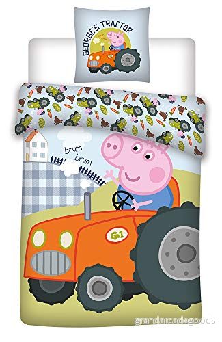 036 Peppa Pig sängkläder, Barnsängkläder/Barnsängar, Georges Tractor, Reversibel Örngott 40×60 + påslakan 100x135cm, 100% Eco Tex Bomull 5714710000988 036 Peppa Pig sängkläder, Barnsängkläder/Barnsängar, Georges Tractor, Reversibel Örngott 40×60 + påslakan 100x135cm, 100% Eco Tex Bomull 5714710000988