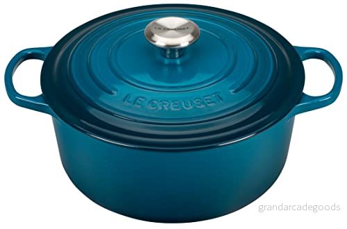 Le Creuset emaljerad gjutjärn signatur rund holländsk ugn, 5,5 qt, djup blågrön 24147289302