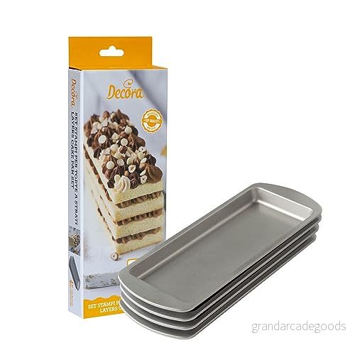 Decora 0070032 Set 4 Rektangulär mögel för lagerkakor 8024622072643