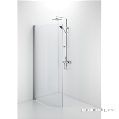 Ifö Space Duschdörr Svängd 80 Aluminium/Klarglas 7391515430936